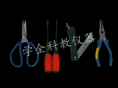 剪刀、一字螺絲刀、玻璃刀、尖嘴鉗